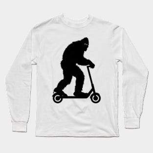 Bigfoot On a Scooter Long Sleeve T-Shirt